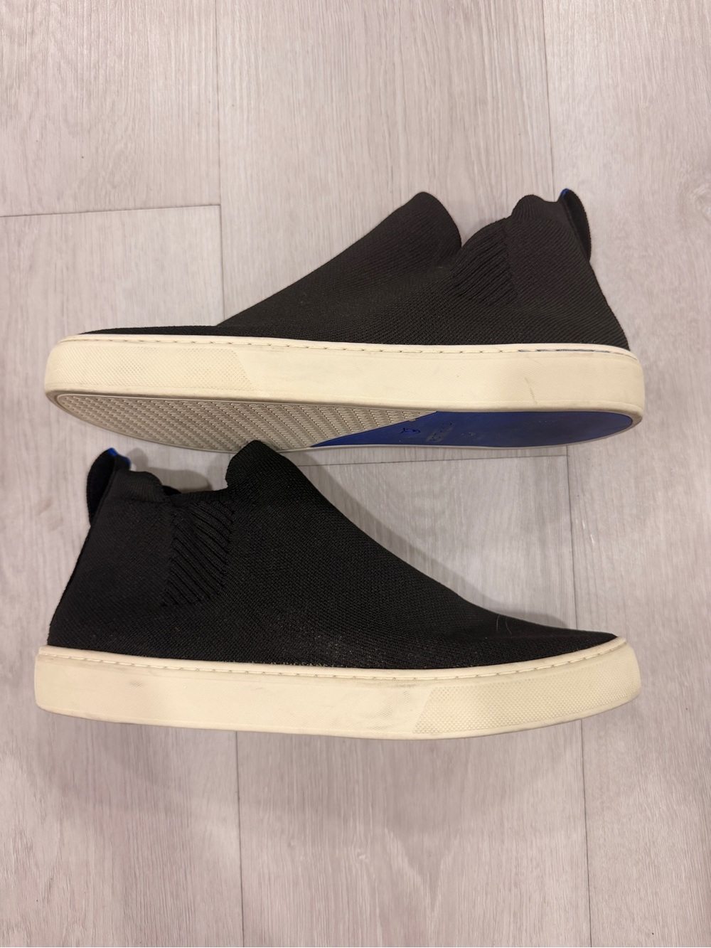Rothy’s Black Slip On Chelsea Sneakers Knit Stretch Casual Comfort Shoes Sz 10